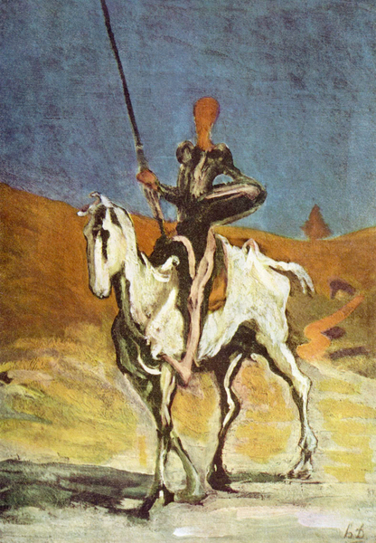 The painting of 'Don Quixote' by Daumier