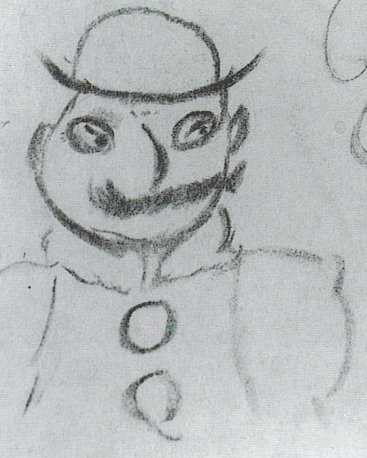Leopold Bloom taken from a page of Joyce's notes