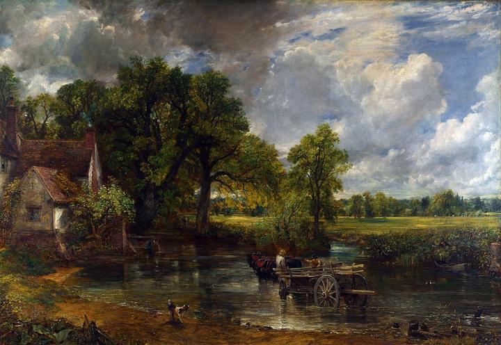The Hay Wain, a cart in a creek but Constable loved the clouds